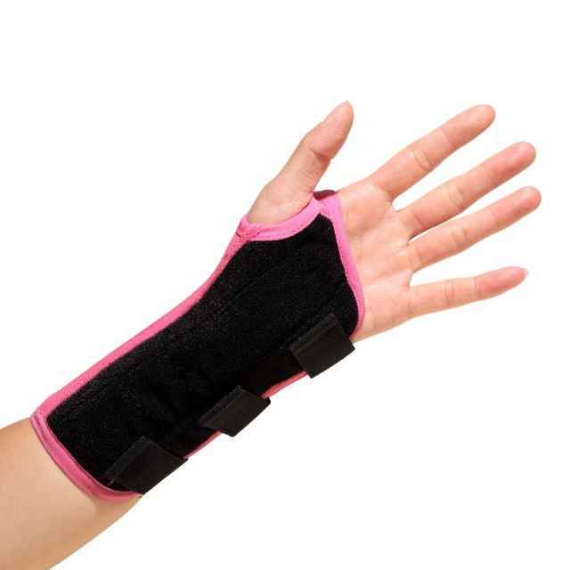 Bubblegum pink wrist brace for carpal tunnel syndrome