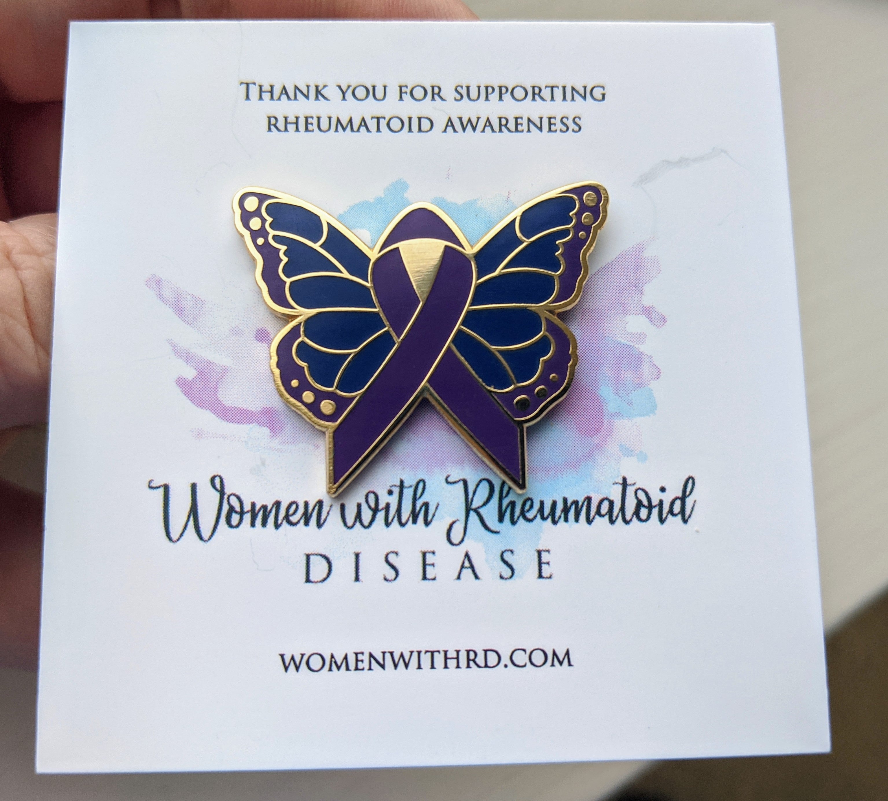 Butterfly Pin for Rheumatoid Arthritis Awareness