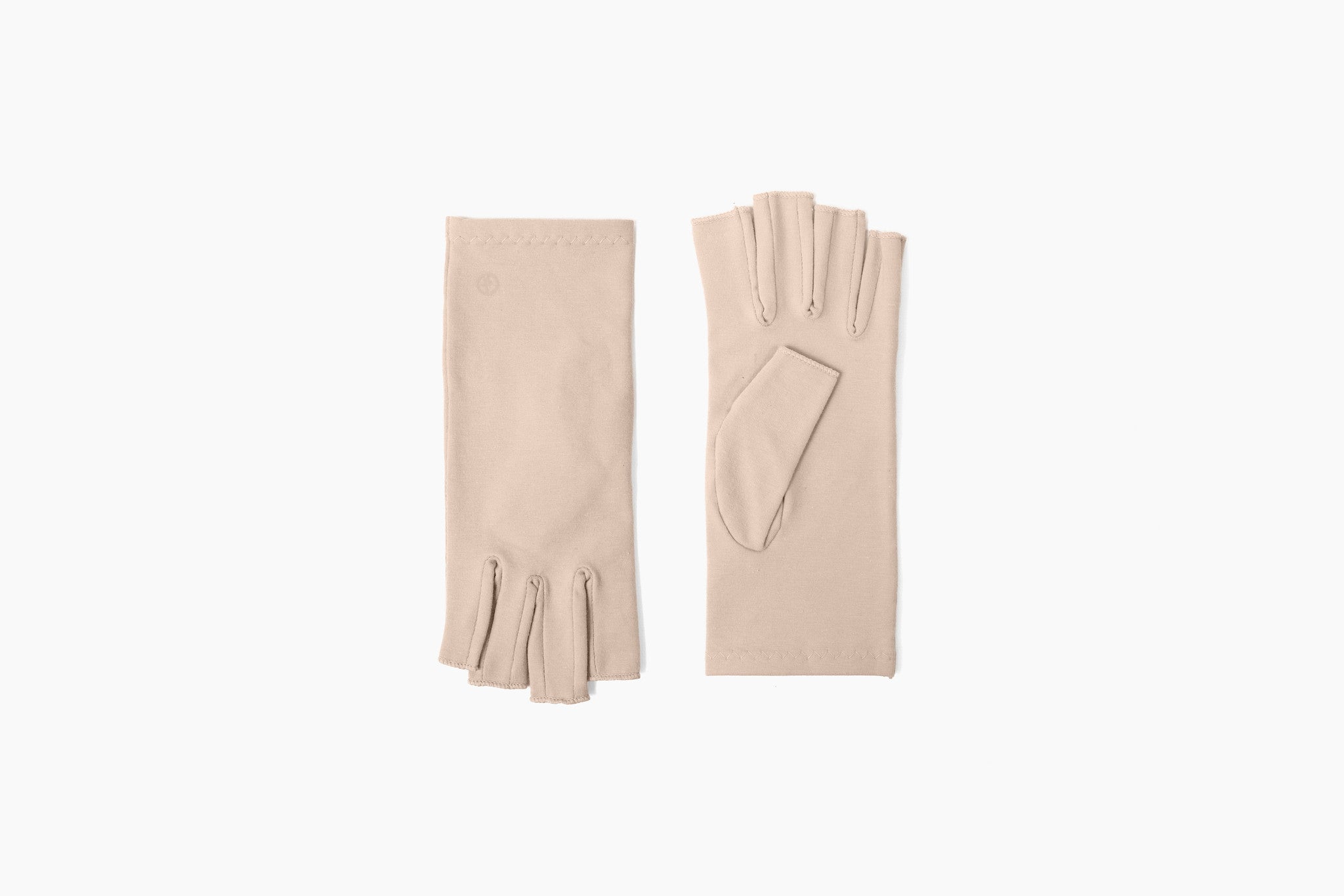 Sandy Beige Compression Gloves flatlay