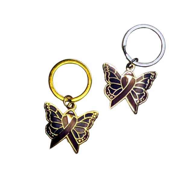 Butterfly Keyring for Rheumatoid Arthritis Awareness